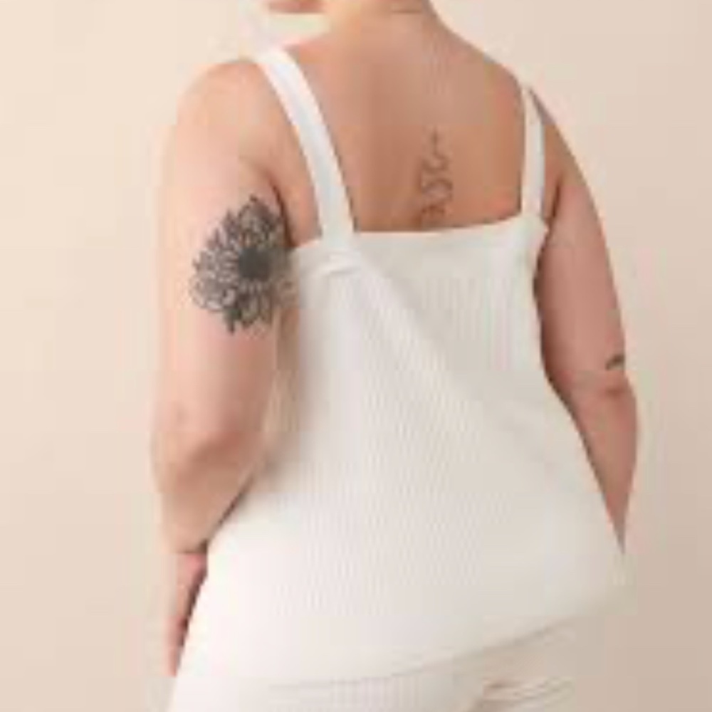 Vintage Cami lace Floral Embroidered Sweetheart neckline Vanilla white 3X